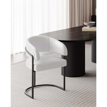 Manhattan Comfort Augusta Dining Chair in White DC094-WH